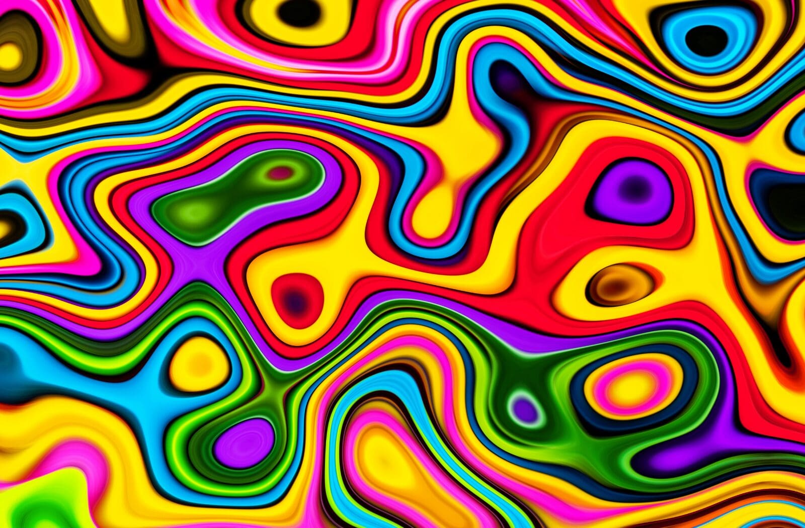 Retro colorful abstract image for a cannabis PEO vs fractional HR blog by Zen Den HR.